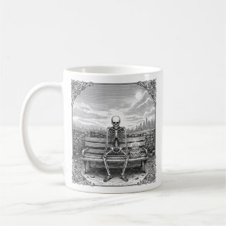 Mug Squelette triste avec gâteau d'anniversaire Cadeau