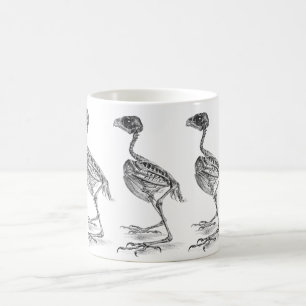 Mug Squelette vintage de bébé oiseau gravure