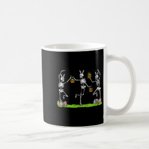 Mug Squelettes de Pâques dansant drôles de lapins os f