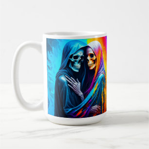 Mug Squelettes enveloppés dans un arc-en-ciel