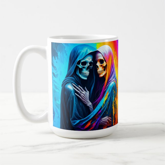 Mug Squelettes enveloppés dans un arc-en-ciel (Gauche)