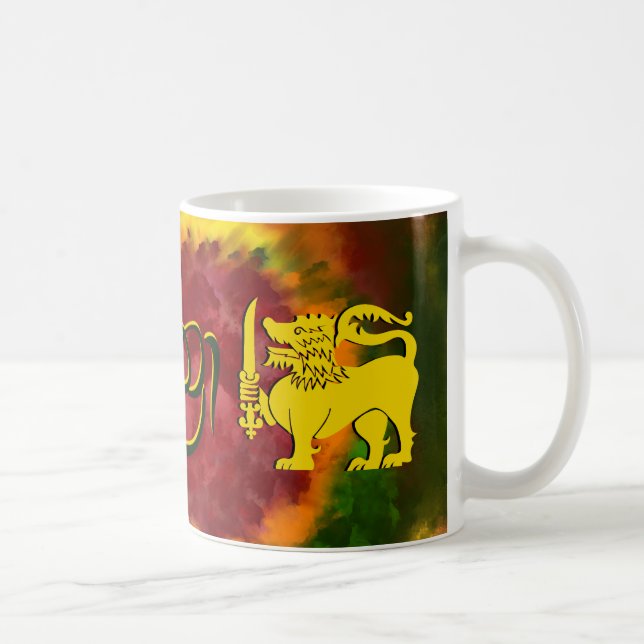 Mug Sri Lanka Drapeau Lion design pour Sri Lankais (Droite)