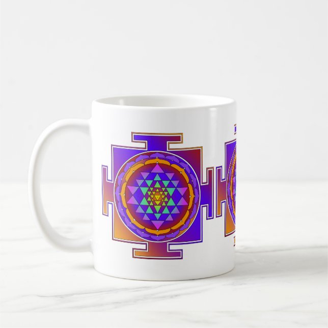 Mug SRI YANTRA pleine couleur + vos idées (Gauche)