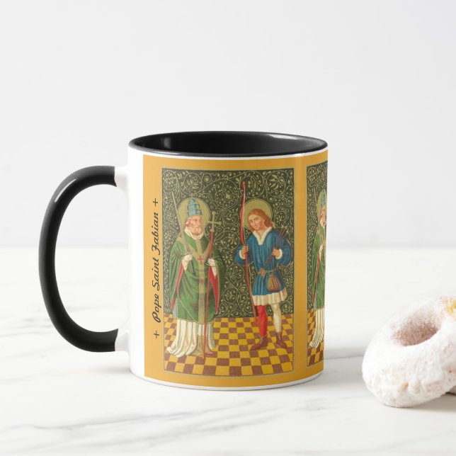 Mug SS. Fabian & Sebastian (PA 01) (Avec donut)