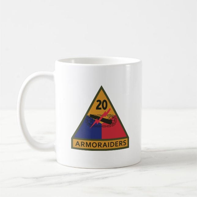 Mug SSI - 20e division blindée avec bande de nom (Gauche)