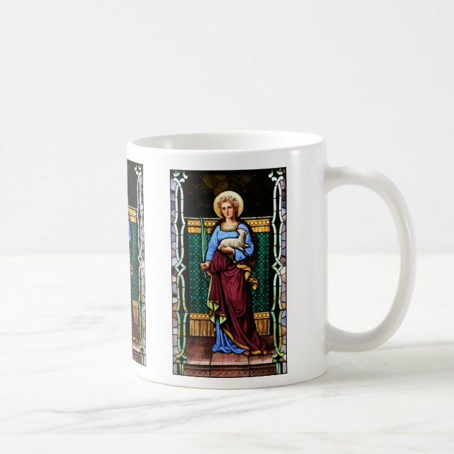 Mug St Agnès de Rome, tenant l'agneau et la palmette (Droite)
