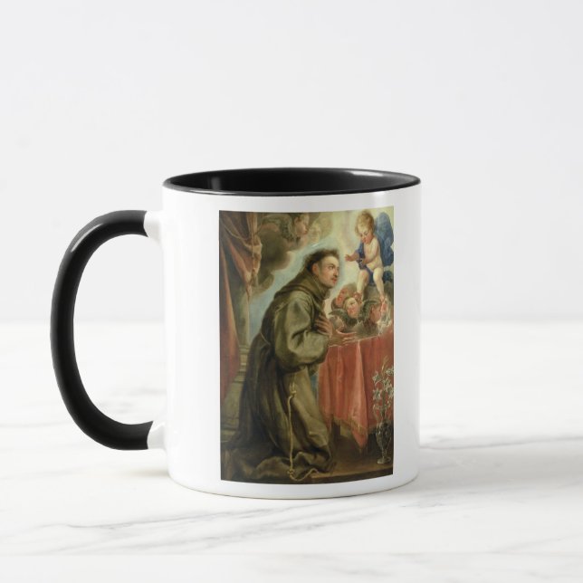 Mug St Anthony de Padoue adorant l'enfant du Christ (Gauche)