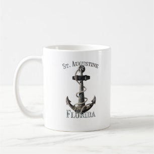 Mug St Augustine Florida Vacation Ancre nautique Sai