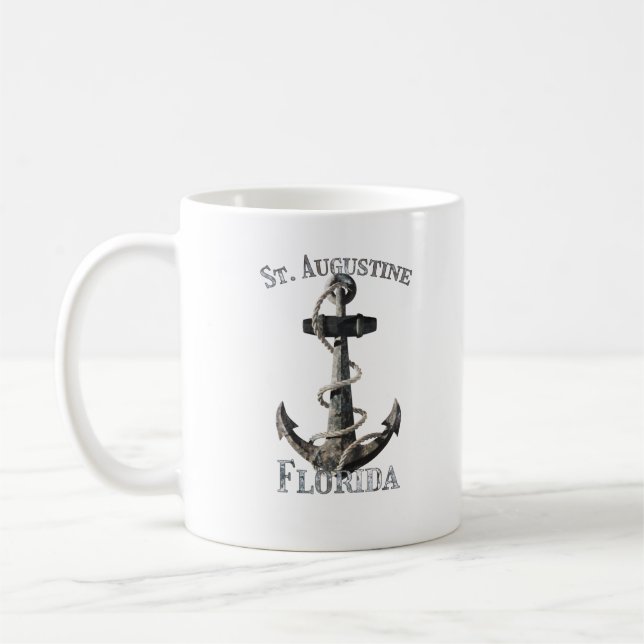 Mug St Augustine Florida Vacation Ancre nautique Sai (Gauche)