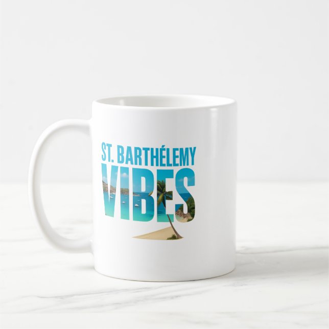 Mug St. Barthélemy Vibes | Plage tropicale  (Gauche)