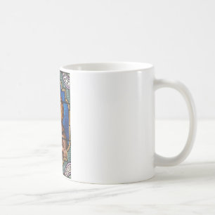 Mug St Bernard d'art en verre souillé de Clairvaux