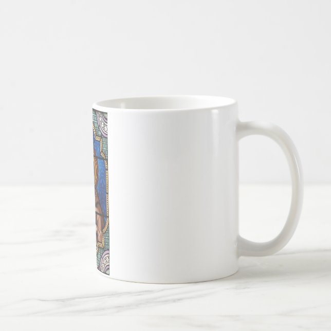 Mug St Bernard d'art en verre souillé de Clairvaux (Droite)