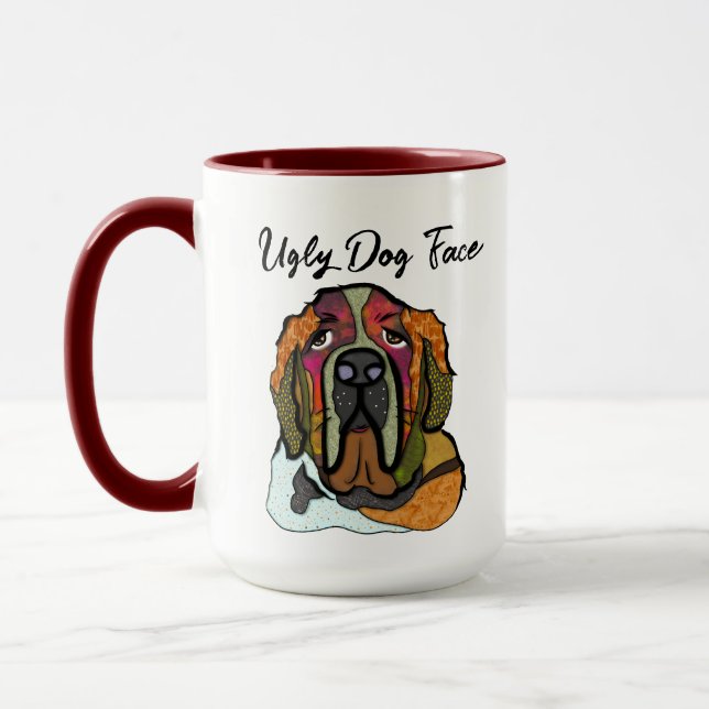 Mug St Bernard laide chien visage muette (Gauche)