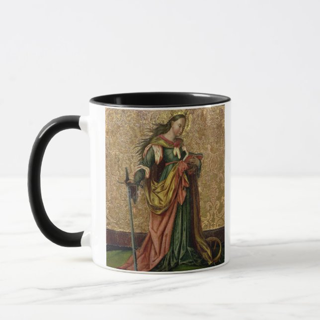 Mug St Catherine de l'Alexandrie (huile sur le (Gauche)