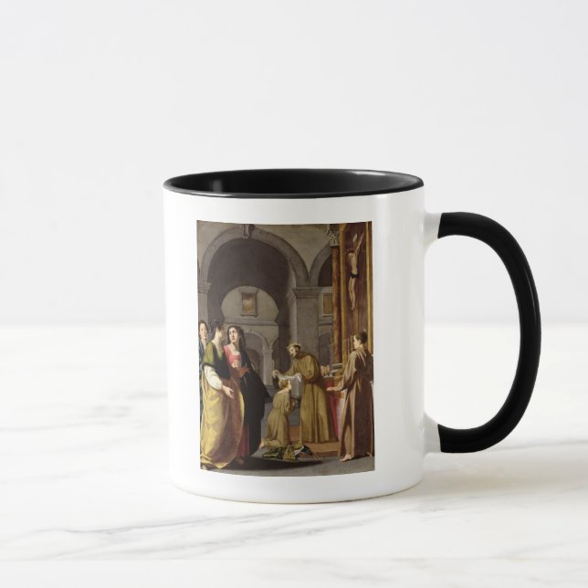 Mug St Clare recevant le voile de St Francis (Droite)