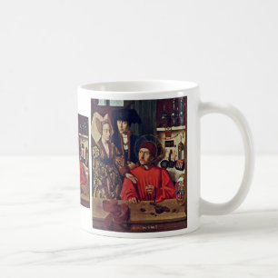 Mug St Eligius dans son atelier d'orfèvre, par Christ