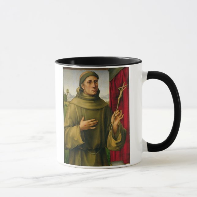 Mug St Francis d'Assissi, c.1490 (tempera sur le (Droite)