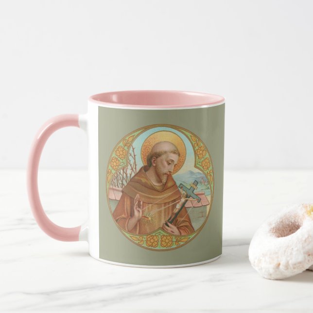 Mug St. François d'Assise (BK 002) (Avec donut)