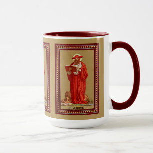 Mug St. Jérôme en cardinal avec lion (P 004)