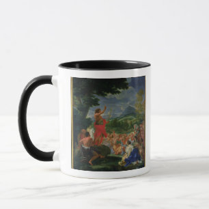 Mug St John la prédication de baptiste, peinte avant