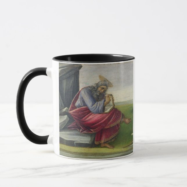 Mug St John le divin sur Patmos, écrivant le livre (Gauche)