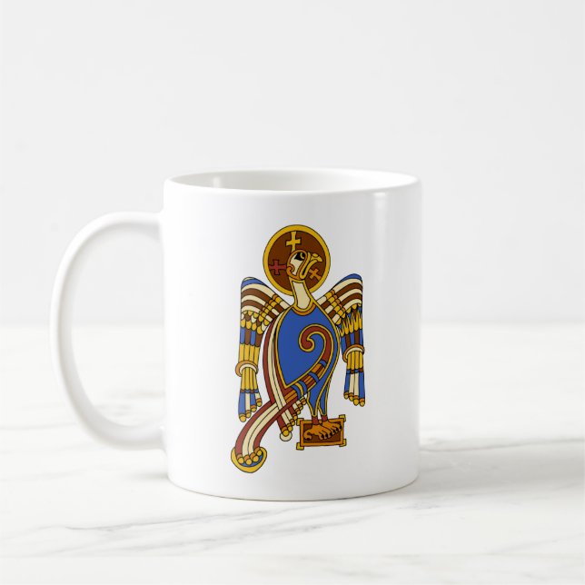 Mug St. John's Eagle Celtic Knot Art médiéval irlandai (Gauche)