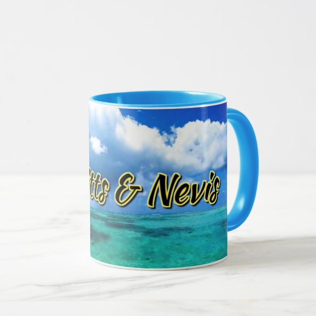 Mug St Kitts & Nevis ciel de mer (Devant droit)