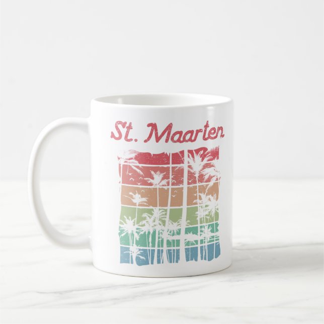 Mug St Maarten Arc-en-ciel Couleurs Saint Martin (Gauche)