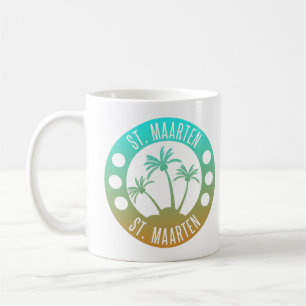 Mug St Maarten Ocean Aqua Blue Gradient Sint Martin