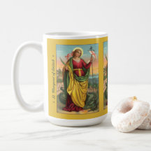 St Margaret avec le dragon et la bannière de résur