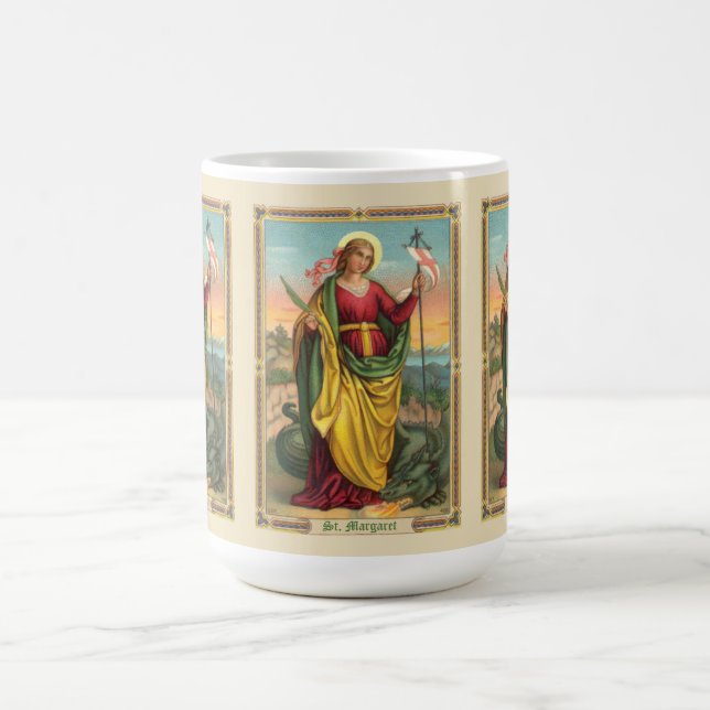 Mug St Margaret avec le dragon et la bannière de résur (Centre)