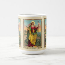St Margaret avec le dragon et la bannière de résur