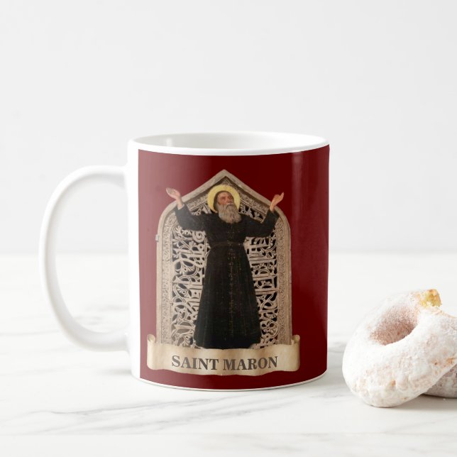 Mug St. Maron, Patron de l'Église catholique maronite  (Avec donut)