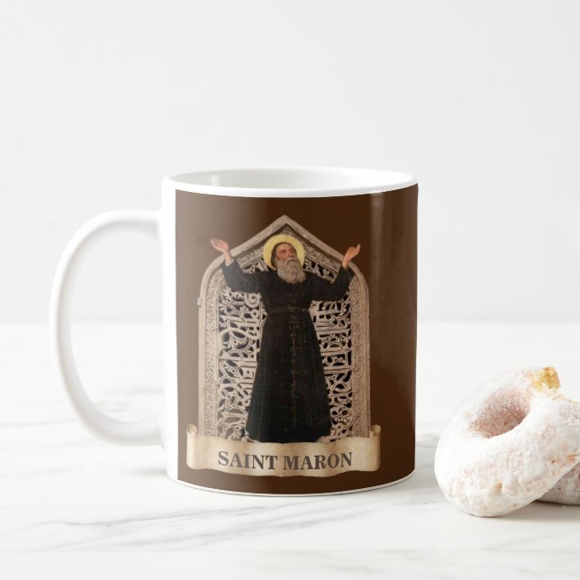 Mug St. Maron, Patron de l'Église catholique maronite  (Avec donut)