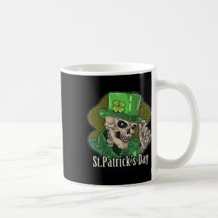 Mug St Patrick Day Skeleton Clover Fun Sarcastique