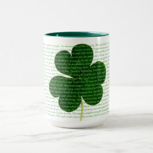 Mug St. Patrick Hymn Le poème Shamrock cerf's cri