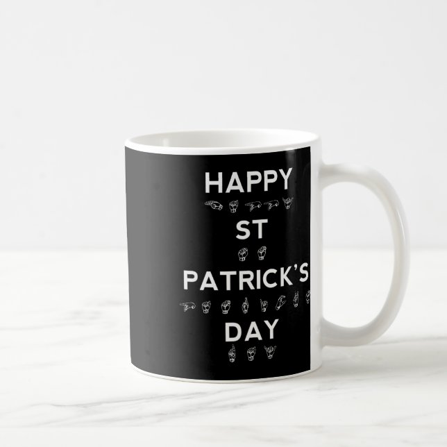 Mug St Patrick's Day Asl Sensibilisation des sourds (Droite)
