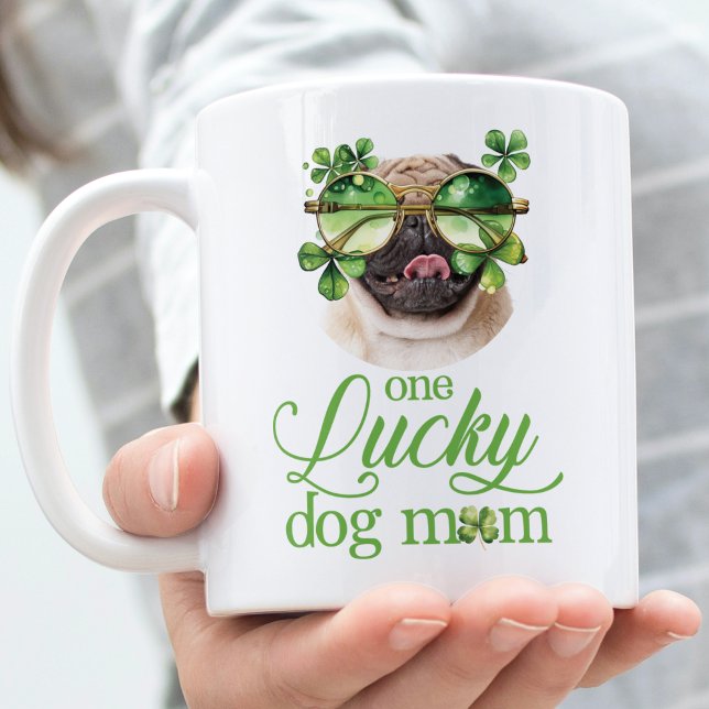 Mug St Patrick's Day Chien Maman Photo personnalisée D (Créateur téléchargé)