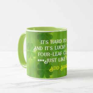 Mug St Patrick's Day Clover 4 Listes Collection modern
