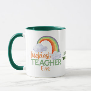 Mug St Patrick's Day Enseignant le plus chanceux jamai