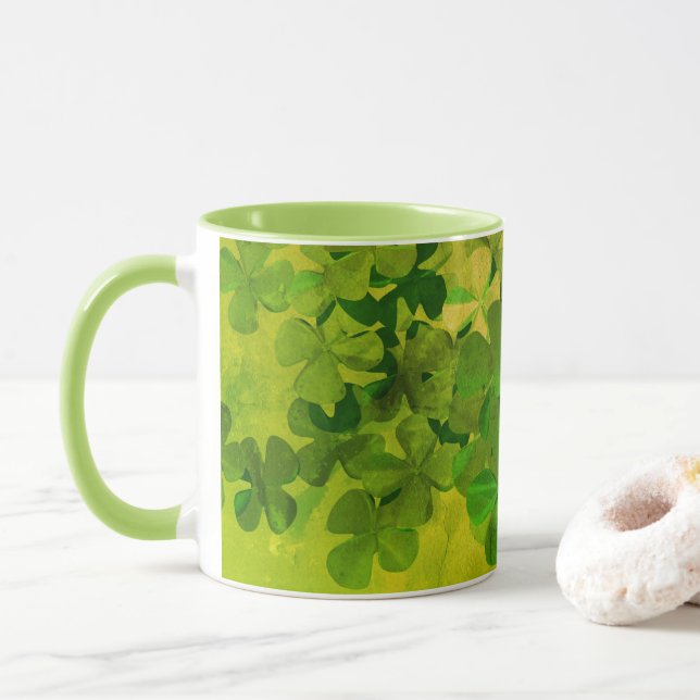 Mug St. Patrick's Day et Good Luck, ‎ trèfle à quatre  (Avec donut)
