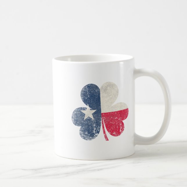 Mug St. Patricks Day Irish Clover Texas Texan  (Droite)