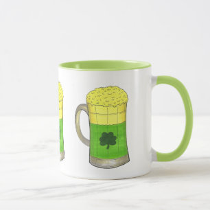 Mug St. Patrick's Day Irlandais Green Shamrock Bière L