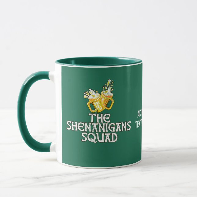 Mug St Patrick's Day La Shenanigans Squad Bière irland (Gauche)