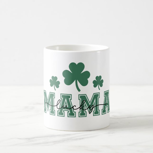 Mug St. Patricks Day Lucky Mama avec des Clovers verts (Centre)