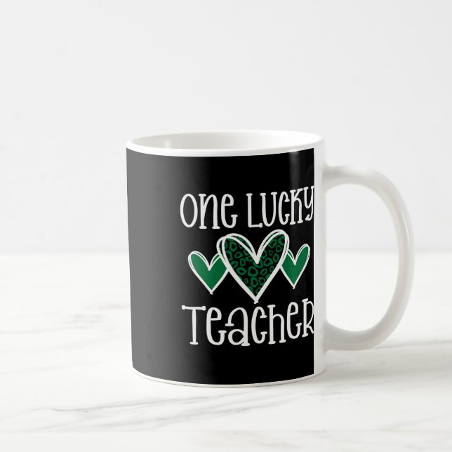 Mug St. Patricks Day Professeur chanceux Coeur Emprein (Droite)