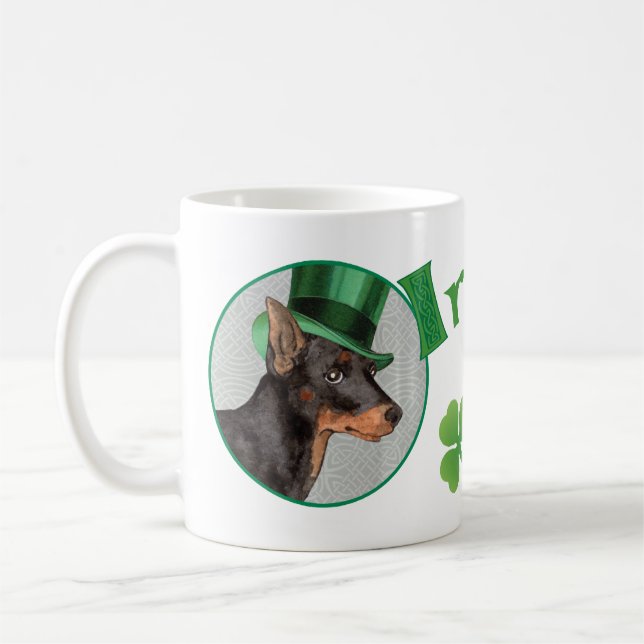 Mug St. Patrick's Day Toy Manchester Terrier (Gauche)