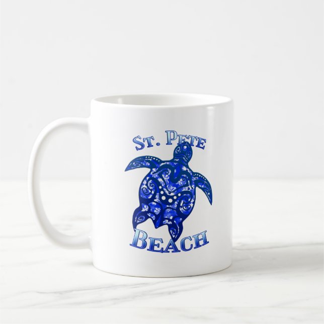 Mug St Pete Beach Florida Vacation Tribal Turtle (Gauche)