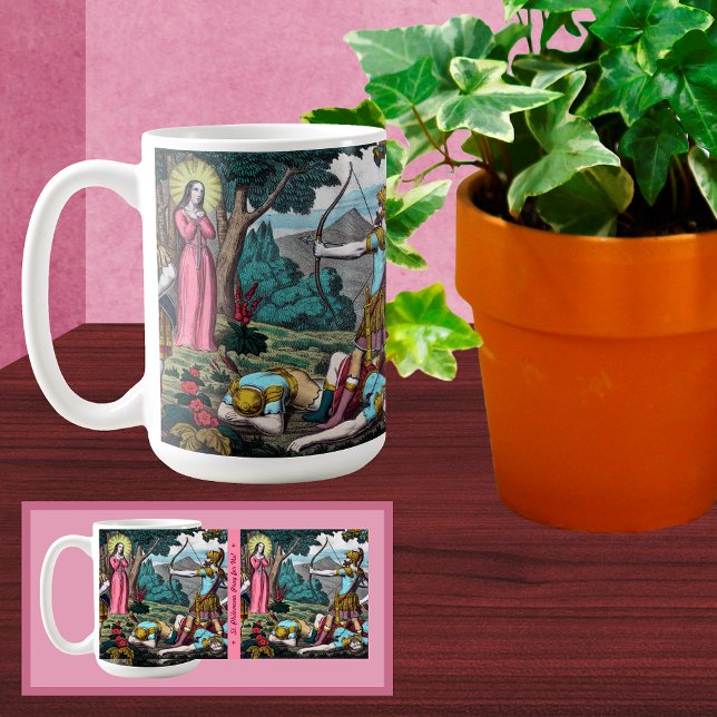 Mug St Philomena prise avec des flèches (Créateur téléchargé)