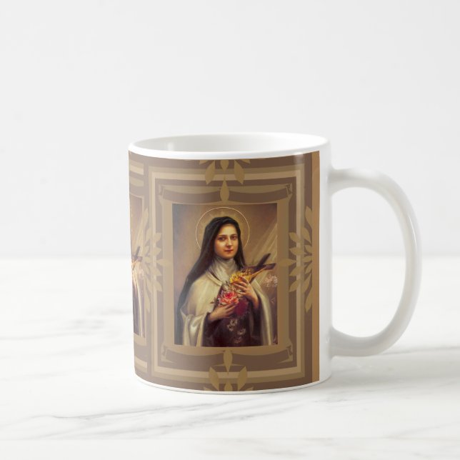 Mug St Therese avec Rose & Crucifix (Droite)